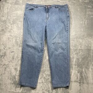 Gloria Vanderbilt Womens Jeans Light Wash Denim Straight Leg Size 22W